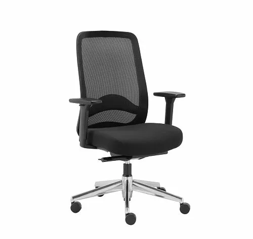 КЭРОТ АС/CAROT AS Кресло рабочее, глуб ЧЕРНЫЙ/АЛЮМ