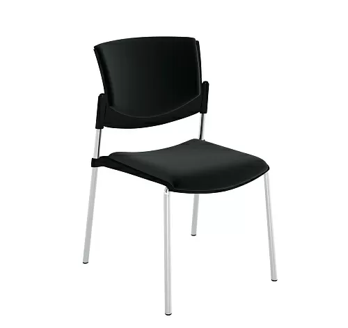 БАТТЕРФЛЯЙ/BUTTERFLY Кресло обитое ЧЕРНЫЙ/ХРОМ