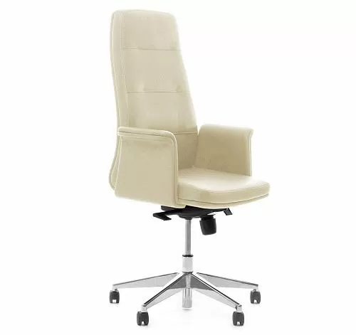 КАРЛ/А/KARL/A Кресло руководит БЕЖЕВЫЙ-АЛЮМ