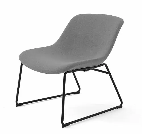 КАПРИ Л/CAPRI L Кресло посетит/салазки СЕРЫЙ/ЧЕРНЫЙ