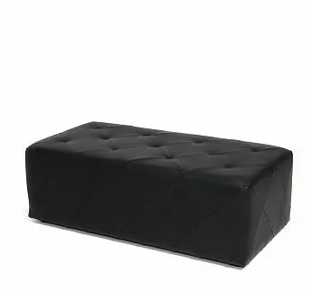 ПРАТО/PRATO Пуф 112*56 кожа 20*20 ЧЕРНЫЙ