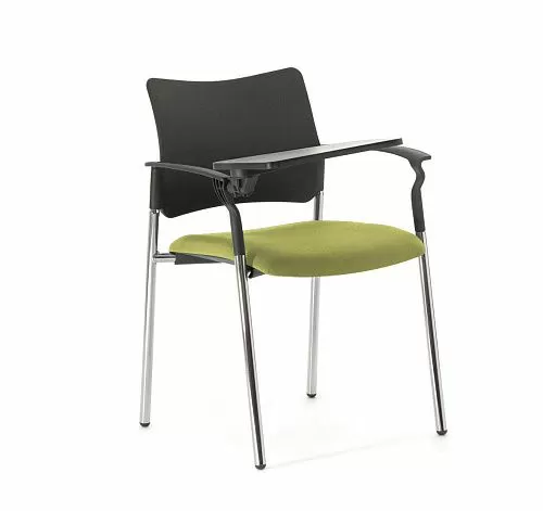 ПИНКО/PINKO Кресло со столик, опоры ЧЕРНЫЙ/ЗЕЛЕНЫЙ/ХРОМ