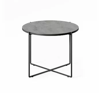 СПРУТ/SPRUT Стол кофейный 50х45 БЕТОН СВ/ЧЕРНЫЙ