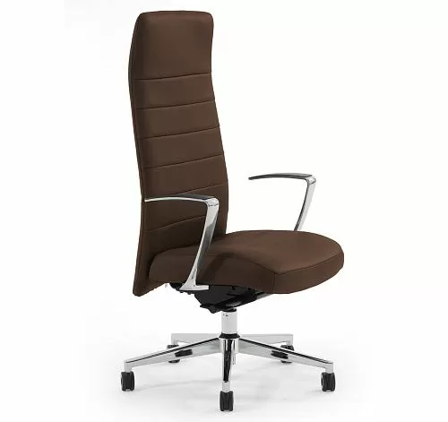 СТРАЙП/А/STRIPE/A Кресло руководителя ШОКОЛАД/АЛЮМ