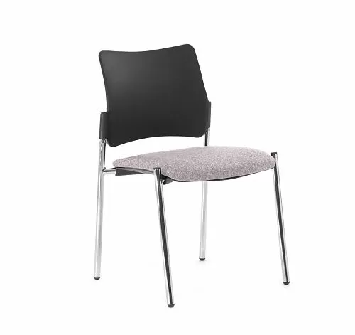 ПИНКО/PINKO Кресло на опорах б/подл ЧЕРН/СЕРЫЙ/ХРОМ