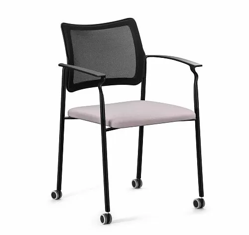 ПИНКО-СЕТКА/PINKO-MESH Кресло ч.кол, подлк ЧЕРНЫЙ/СЕРЫЙ/ЧЕРНЫЙ