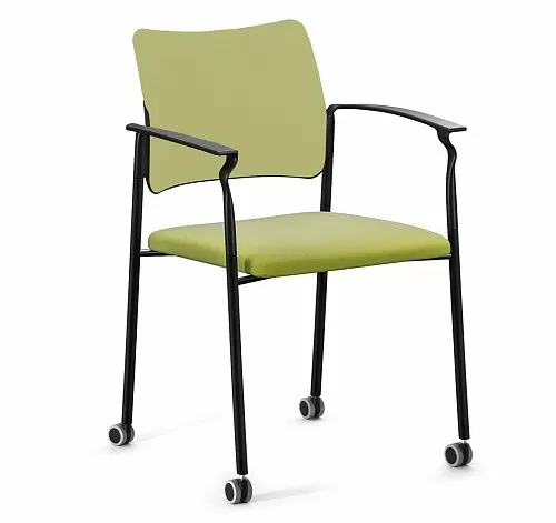 ПИНКО/PINKO Кресло обитое, ч.колеса ЧЕРНЫЙ/ЗЕЛЕНЫЙ/ЧЕРН