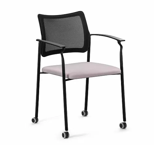 ПИНКО-СЕТКА/PINKO-MESH Кресло ч.кол, подлк ЧЕРНЫЙ/СЕРЫЙ/ЧЕРНЫЙ