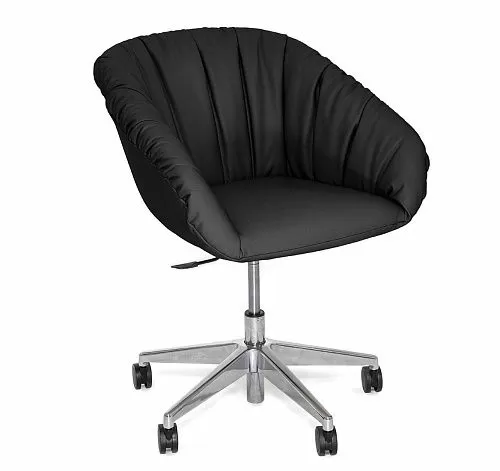 АЛМА МЯГК/ALMA SOFT Кресло посет, 5-луч ЧЕРНЫЙ/АЛЮМ