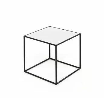 ФЕСТА/FESTA стол кофейный 40х40 БЕЛЫЙ/ЧЕРНЫЙ