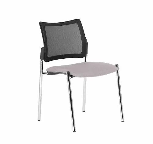 ПИНКО-СЕТКА/PINKO-MESH Кресло опоры, б/под ЧЕРН/СЕРЫЙ/ХРОМ