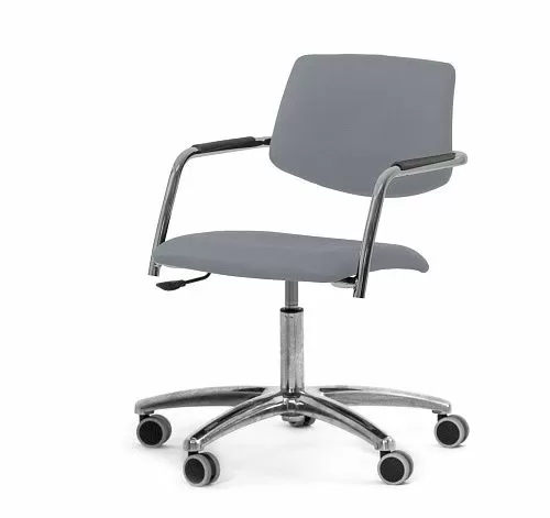 УРБАН/URBAN Кресло крестовина, ткань СЕРЫЙ/ХРОМ