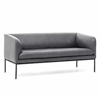 ЛИРО/LIRO 2м диван, кожа серая СЕРЫЙ