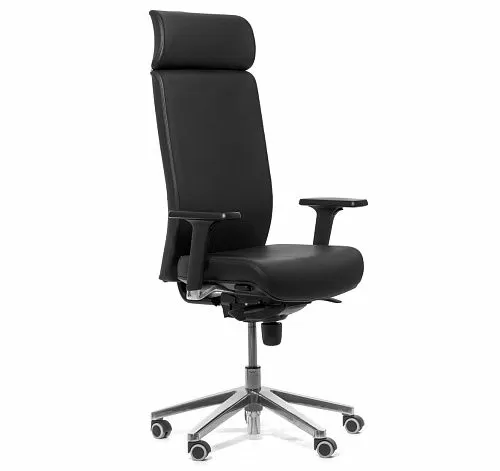 РОНАН Ш/RONAN W Кресло руководителя ЧЕРНЫЙ/АЛЮМ