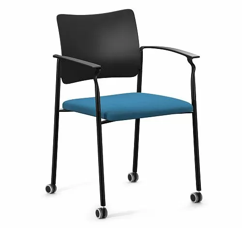 ПИНКО/PINKO Кресло на ч.колес, с/под ЧЕРНЫЙ/ГОЛУБ/ЧЕРНЫЙ