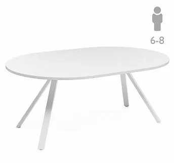 АСТРО/ASTRO Стол переговоров 180 БЕЛЫЙ/БЕЛЫЙ