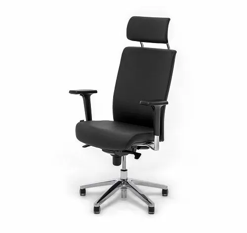 РОНАН С/RONAN S Кресло руководителя ЧЕРНЫЙ/АЛЮМ