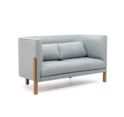 ТОРДИНО/TORDINO Диван 2-местный низкий СЕРО-ГОЛУБ/ОРЕХ