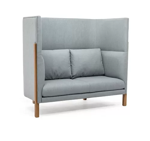 ТОРДИНО/TORDINO Диван 2-местный высок СЕРО-ГОЛУБ/ОРЕХ