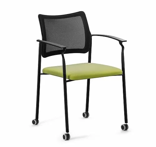 ПИНКО-СЕТКА/PINKO-MESH Кресло ч.кол, подлк ЧЕРНЫЙ/ЗЕЛЕНЫЙ/ЧЕРН