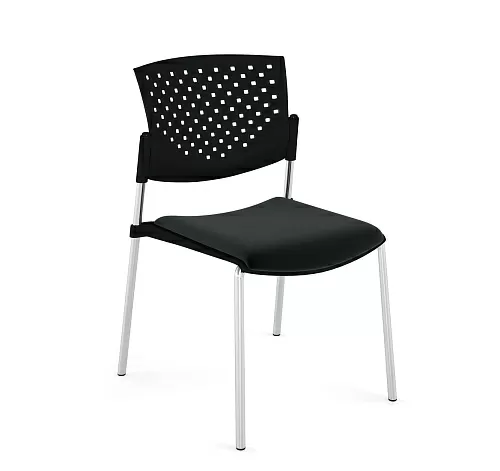 БАТТЕРФЛЯЙ/BUTTERFLY Кресло пластик/ткань ЧЕРН/ЧЕРНЫЙ/ХРОМ