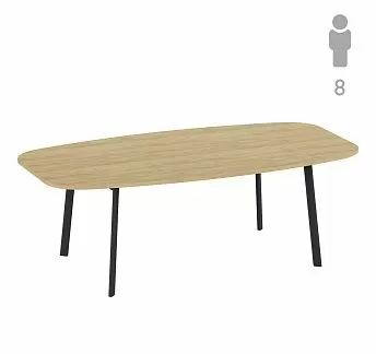 ФЛЕКС/FLEX Стол для переговоров 230 ГИКОРИ/ГРАФИТ