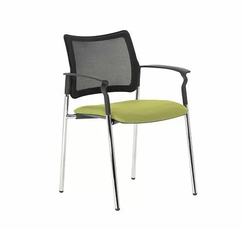 ПИНКО-СЕТКА/PINKO-MESH Кресло на опор,подл ЧЕРНЫЙ/ЗЕЛЕНЫЙ/ХРОМ