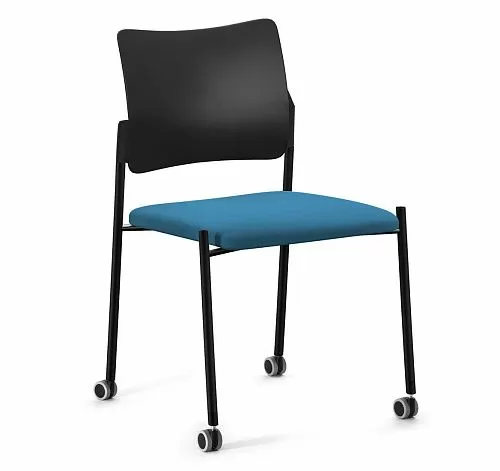 ПИНКО/PINKO Кресло на ч.колес, б/под ЧЕРНЫЙ/ГОЛУБ/ЧЕРНЫЙ