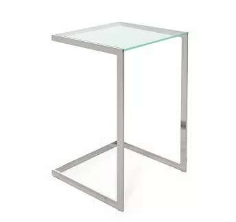 ТАУЭР/TOWER стол кофейный стекло СТЕКЛ/ХРОМ