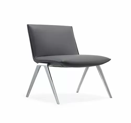 КАЯК/KAYAK Кресло лаунж СЕРЫЙ/ПОЛИР.АЛ.