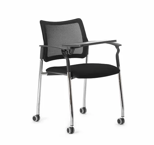 ПИНКО-СЕТКА/PINKO-MESH Кресло стол, колеса ЧЕРН/ЧЕРНЫЙ/ХРОМ