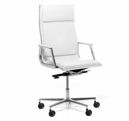 НУЛИТ-ПАД/А/NULITE-PAD/A Кресло кожа БЕЛОСНЕЖНЫЙ