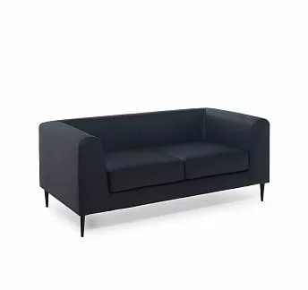 ЕВА АП/EVA UP Диван 2мест, кож+кожзам ЧЕРНЫЙ/ЧЕРНЫЙ