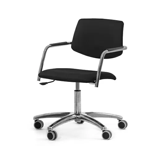 УРБАН/URBAN Кресло крестовина, ткань ЧЕРНЫЙ/ХРОМ